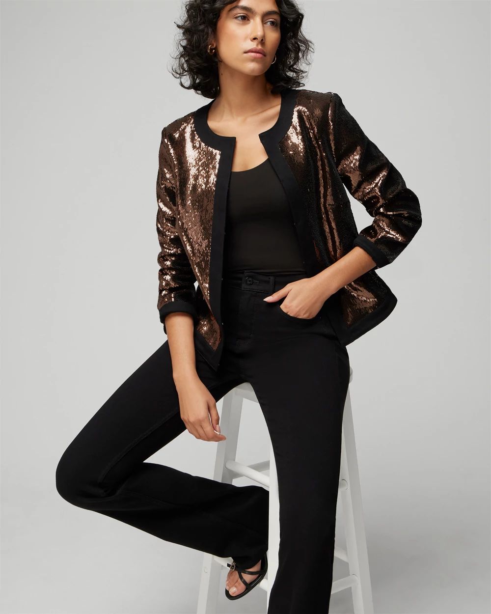 Sequin black jacket outlet